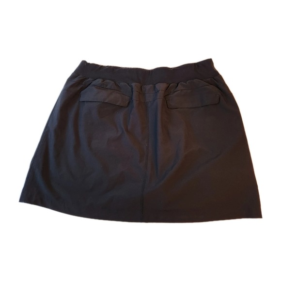 Quince Womens Skort Size Large Black Performance Tech Athletic Skirt Zip Pockets - Picture 2 of 16